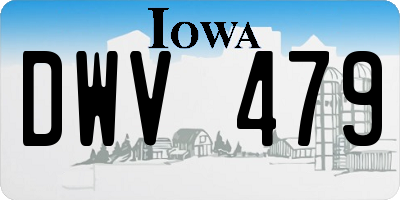 IA license plate DWV479
