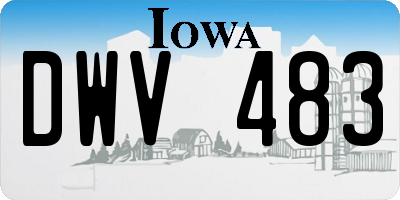 IA license plate DWV483