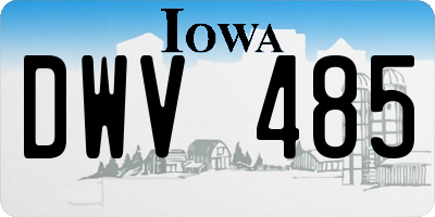 IA license plate DWV485