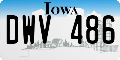 IA license plate DWV486