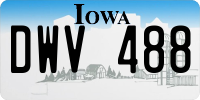 IA license plate DWV488