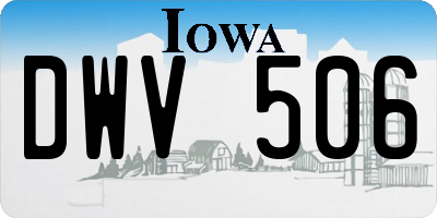 IA license plate DWV506
