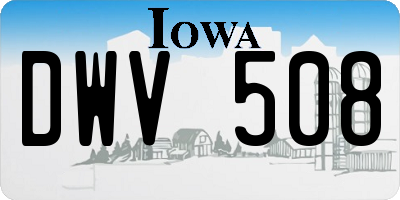IA license plate DWV508