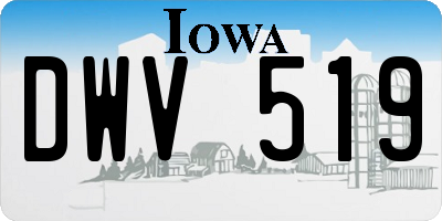 IA license plate DWV519