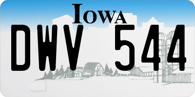 IA license plate DWV544