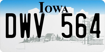 IA license plate DWV564