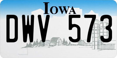 IA license plate DWV573