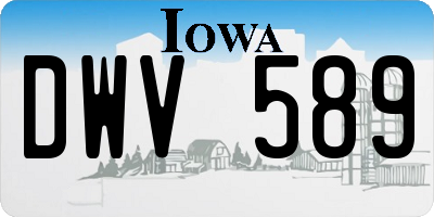 IA license plate DWV589