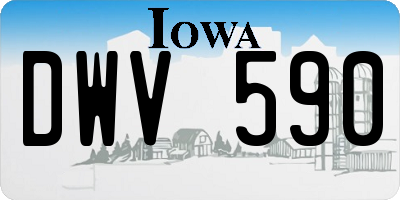 IA license plate DWV590