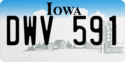 IA license plate DWV591