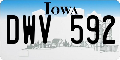 IA license plate DWV592