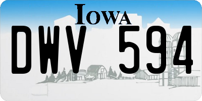 IA license plate DWV594