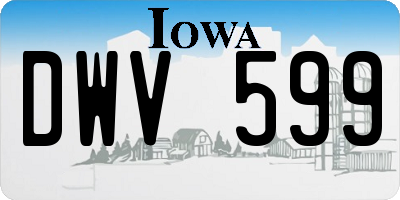 IA license plate DWV599