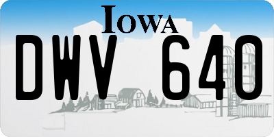 IA license plate DWV640