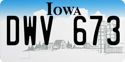 IA license plate DWV673