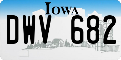 IA license plate DWV682