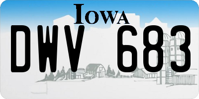 IA license plate DWV683