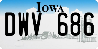 IA license plate DWV686