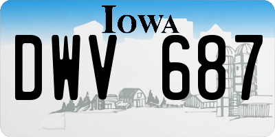 IA license plate DWV687