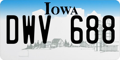 IA license plate DWV688