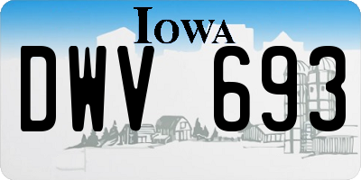 IA license plate DWV693