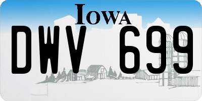 IA license plate DWV699