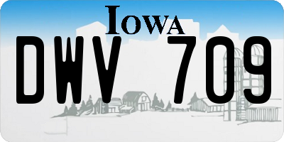 IA license plate DWV709