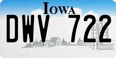 IA license plate DWV722