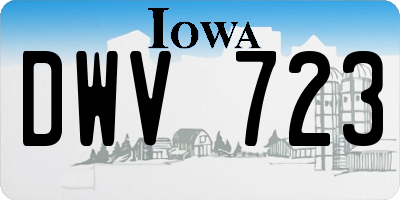 IA license plate DWV723