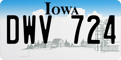 IA license plate DWV724