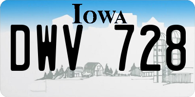IA license plate DWV728