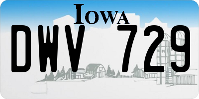 IA license plate DWV729