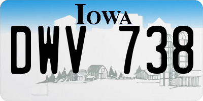 IA license plate DWV738