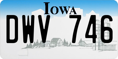 IA license plate DWV746