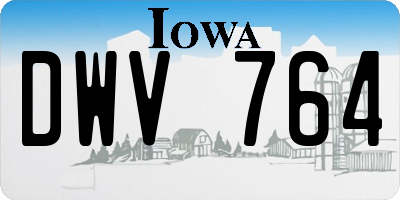 IA license plate DWV764