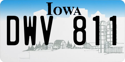 IA license plate DWV811