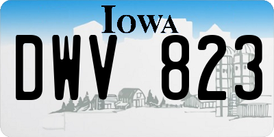 IA license plate DWV823