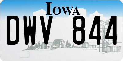 IA license plate DWV844