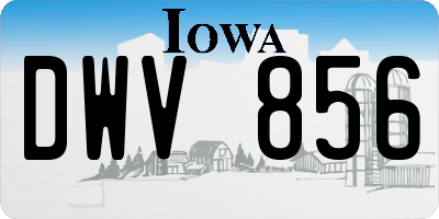 IA license plate DWV856