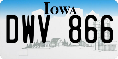 IA license plate DWV866