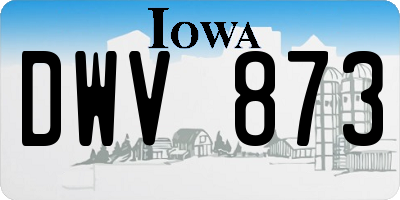 IA license plate DWV873