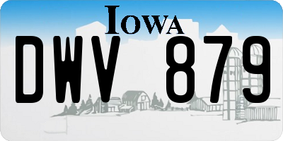 IA license plate DWV879