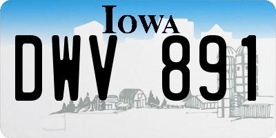 IA license plate DWV891