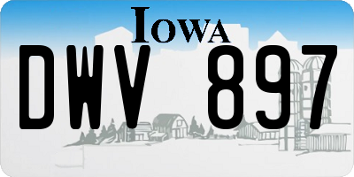 IA license plate DWV897