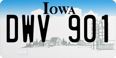 IA license plate DWV901