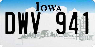 IA license plate DWV941