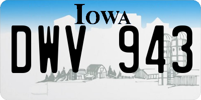 IA license plate DWV943