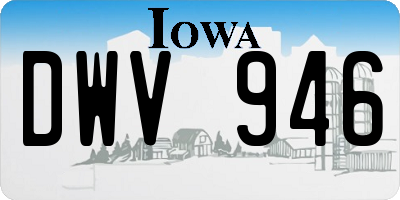 IA license plate DWV946