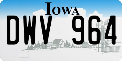 IA license plate DWV964