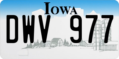 IA license plate DWV977